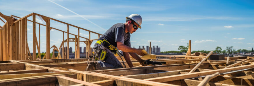 La construction de maisons en bois