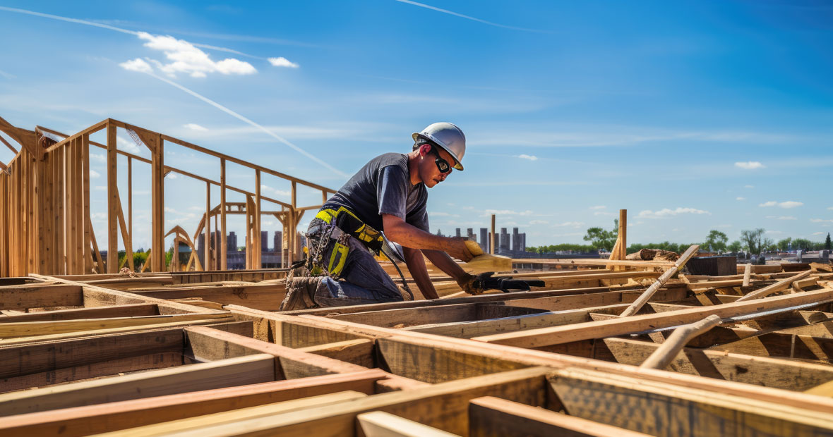La construction de maisons en bois